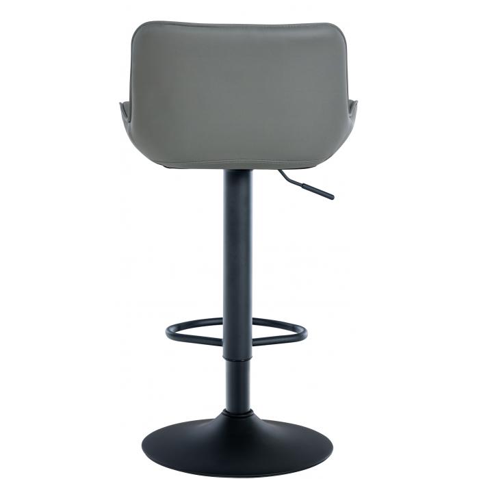 2er Set Barhocker HLO-CP280 Kunstleder ~ grau