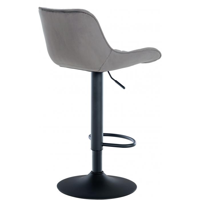 2er Set Barhocker HLO-CP281 Samt ~ dunkelgrau