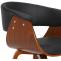 Stuhl HLO-CP104 Kunstleder walnuss ~ schwarz