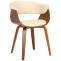 Stuhl HLO-CP104 Kunstleder walnuss ~ creme