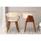Stuhl HLO-CP104 Kunstleder walnuss ~ creme