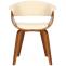 Stuhl HLO-CP104 Kunstleder walnuss ~ creme