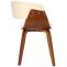 Stuhl HLO-CP104 Kunstleder walnuss ~ creme