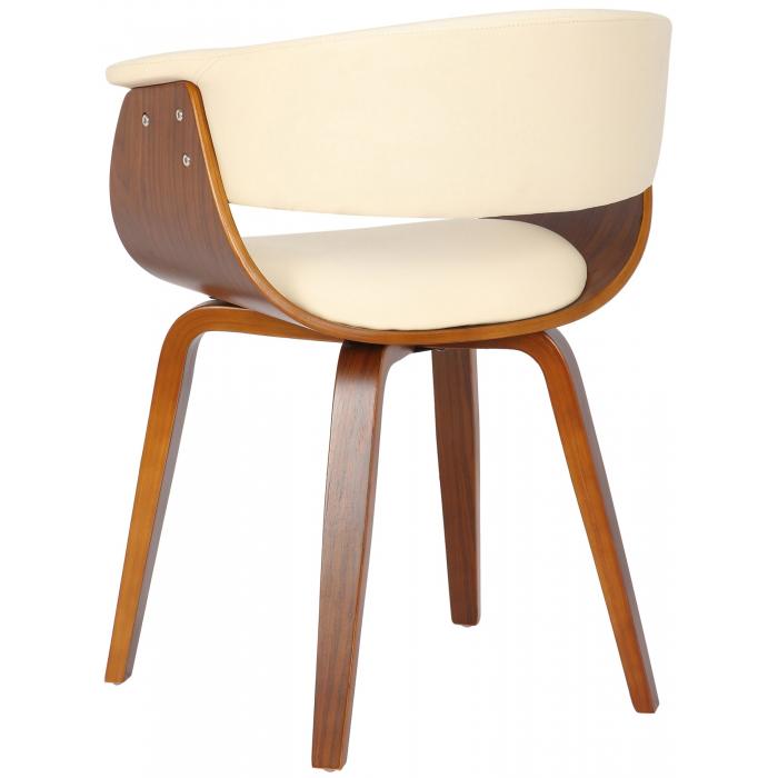 Stuhl HLO-CP104 Kunstleder walnuss ~ creme