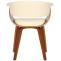 Stuhl HLO-CP104 Kunstleder walnuss ~ creme