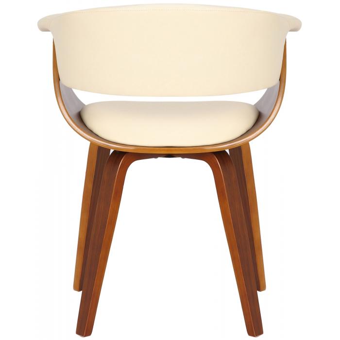 Stuhl HLO-CP104 Kunstleder walnuss ~ creme