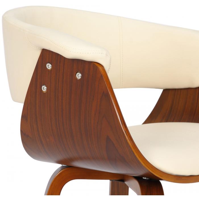 Stuhl HLO-CP104 Kunstleder walnuss ~ creme