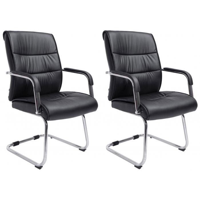 2er Set Besuchersthle HLO-CP4 ~ schwarz