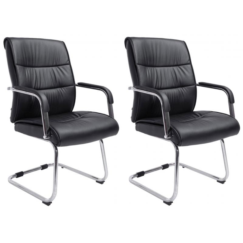 2er Set Besuchersthle HLO-CP4 ~ schwarz