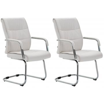 2er Set Besuchersthle HLO-CP4 ~ wei
