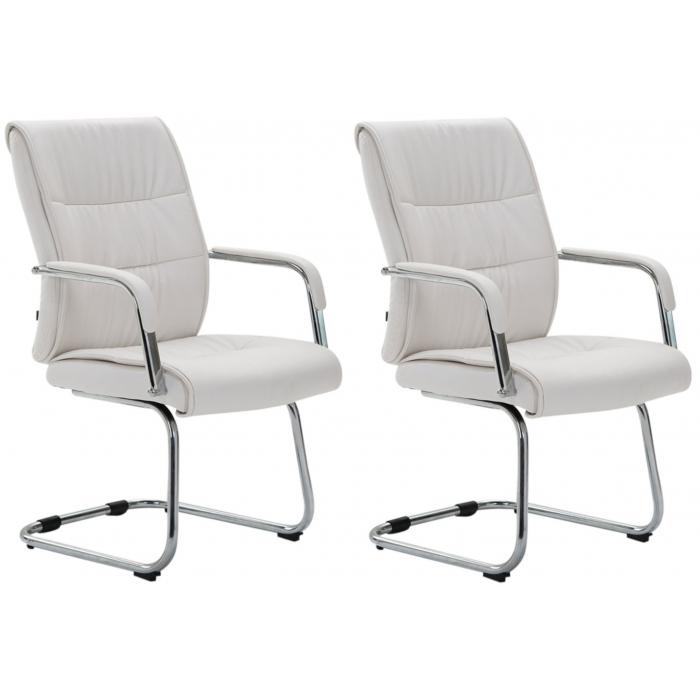 2er Set Besuchersthle HLO-CP4 ~ wei