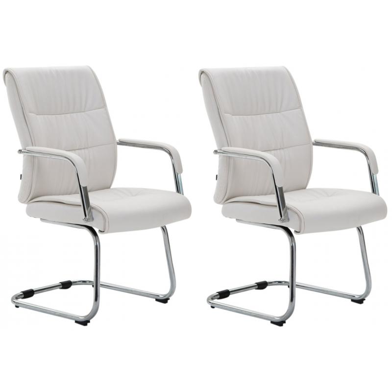 2er Set Besuchersthle HLO-CP4 ~ wei