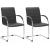 2er Set Besuchersthle HLO-CP114 Kunstleder ~ schwarz