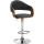 Barhocker HLO-CP283 Kunstleder chrom ~ walnuss/schwarz Barhocker HLO-CP283 Kunstleder chrom ~ walnuss/schwarz