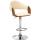 Barhocker HLO-CP283 Kunstleder chrom ~ walnuss/creme
