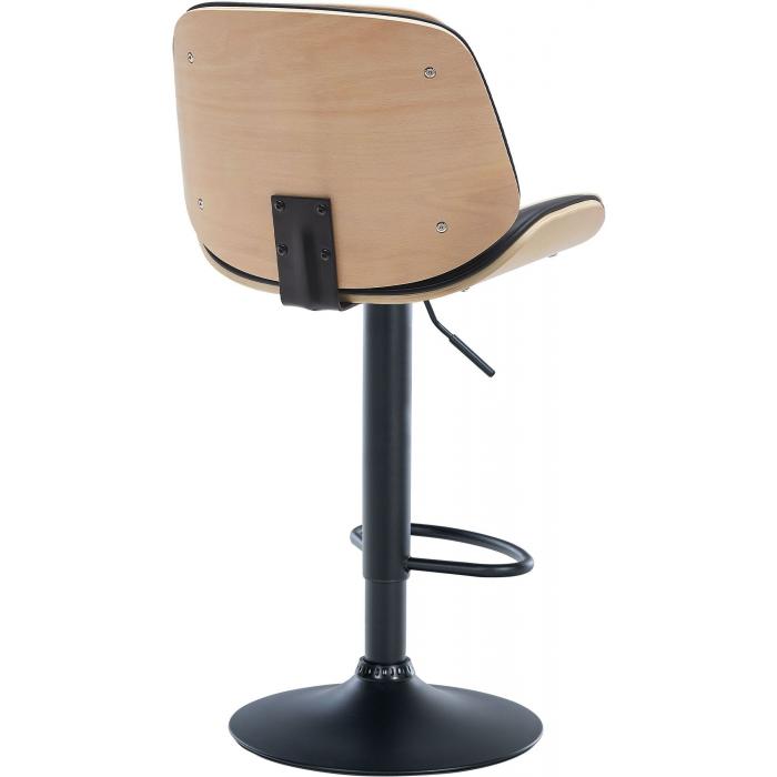 Barhocker HLO-CP285 Kunstleder schwarz ~ natura/schwarz