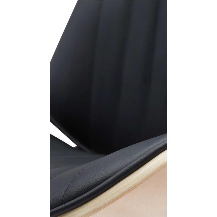 Barhocker HLO-CP285 Kunstleder schwarz ~ natura/schwarz