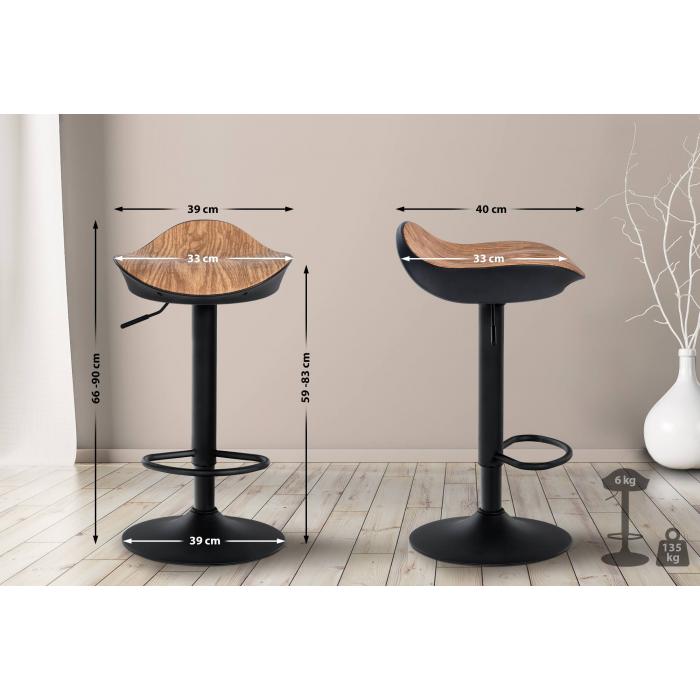 2er Set Barhocker HLO-CP237 ~ natura