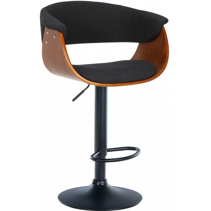 Barhocker HLO-CP301 Stoff ~ walnuss/schwarz