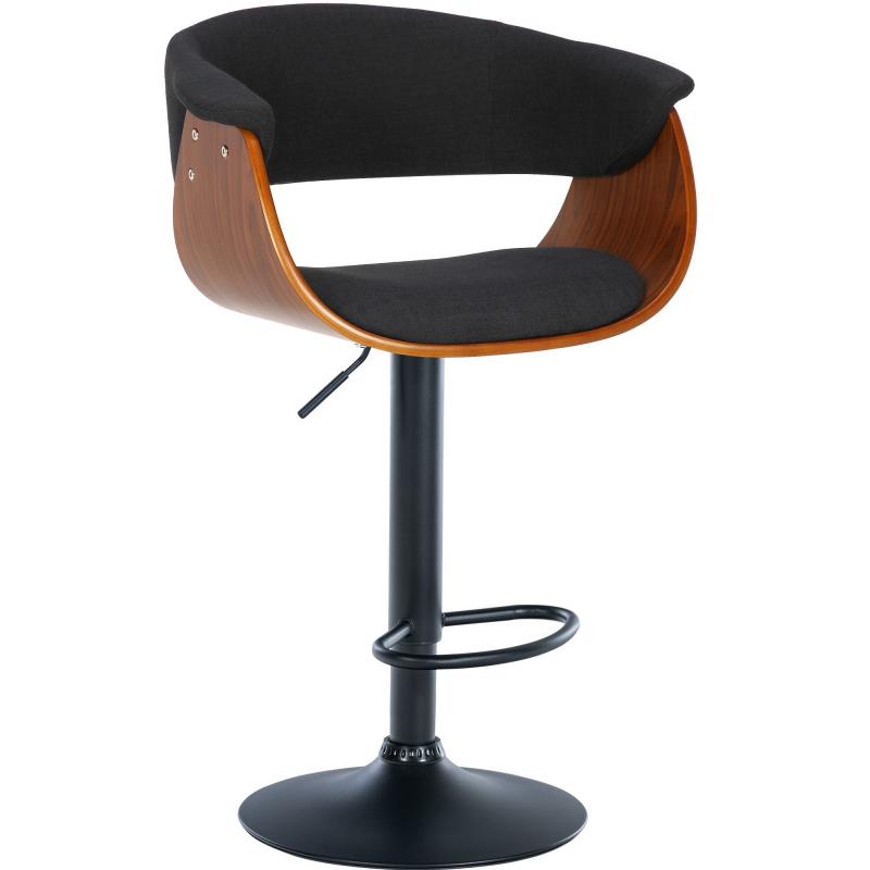 Barhocker HLO-CP301 Stoff ~ walnuss/schwarz