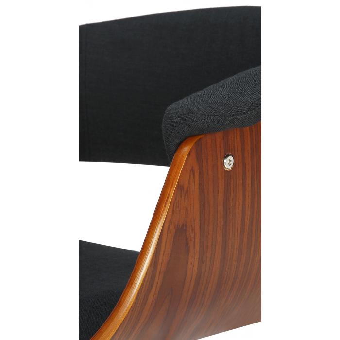 Barhocker HLO-CP301 Stoff ~ walnuss/schwarz