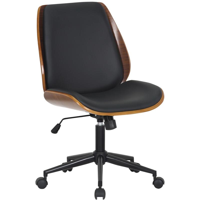 Brostuhl HLO-CP162 schwarz ~ walnuss/schwarz