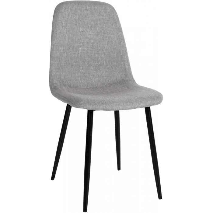 Esszimmerstuhl HLO-CP72 Stoff ~ hellgrau
