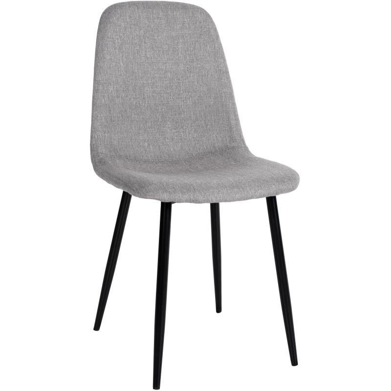 Esszimmerstuhl HLO-CP72 Stoff ~ hellgrau