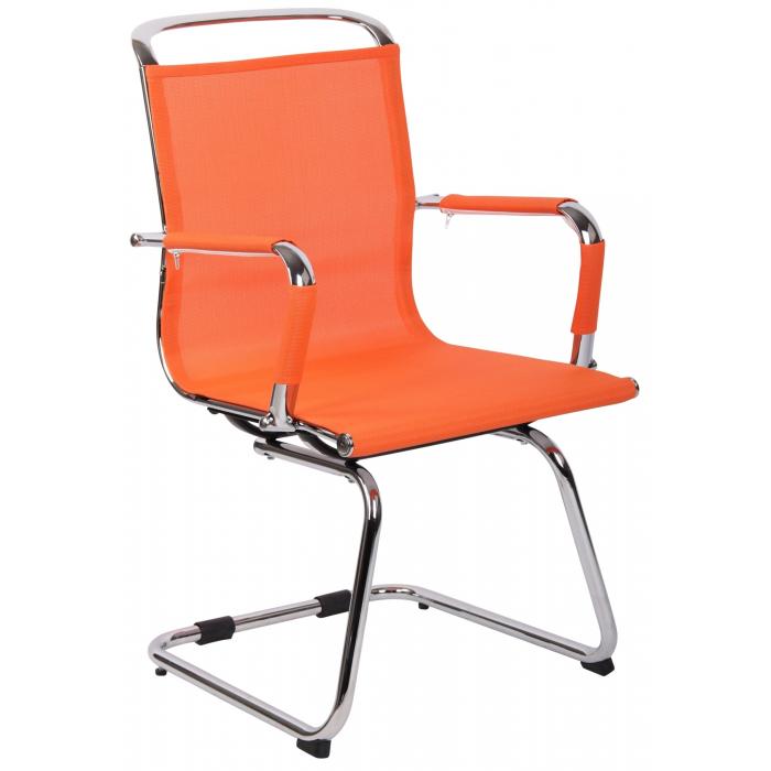 Besucherstuhl HLO-CP117 Mesh ~ orange