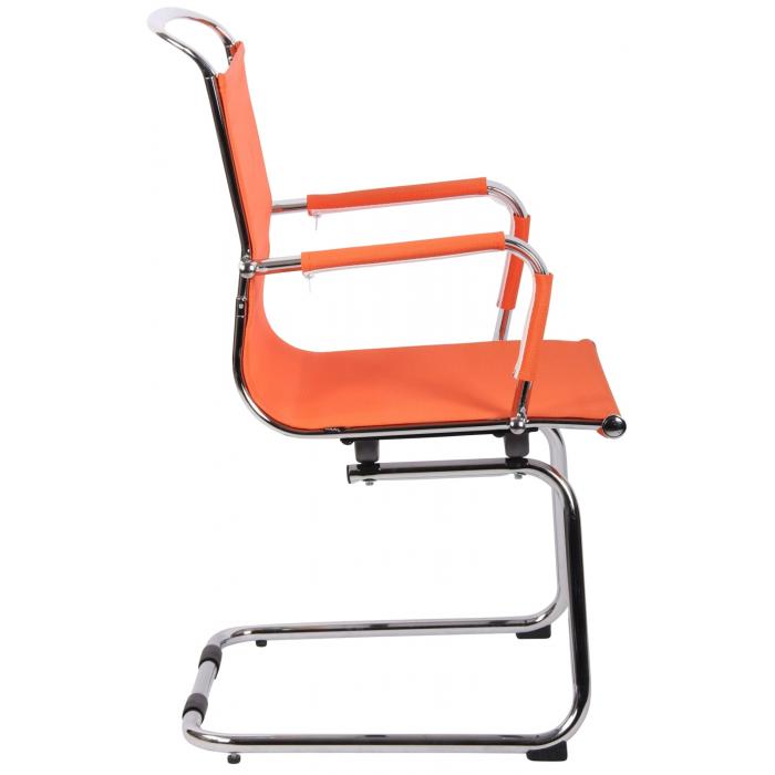 Besucherstuhl HLO-CP117 Mesh ~ orange
