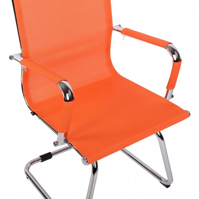Besucherstuhl HLO-CP117 Mesh ~ orange