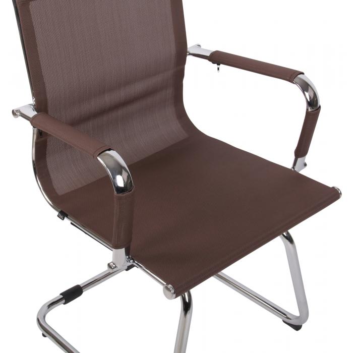 Besucherstuhl HLO-CP117 Mesh ~ braun