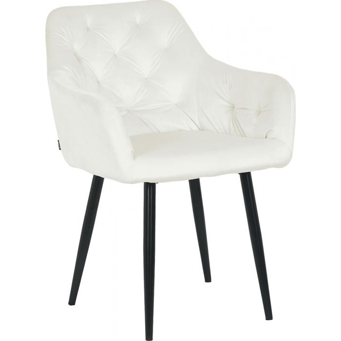 2er Set Esszimmersthle HLO-CP18 Samt ~ creme