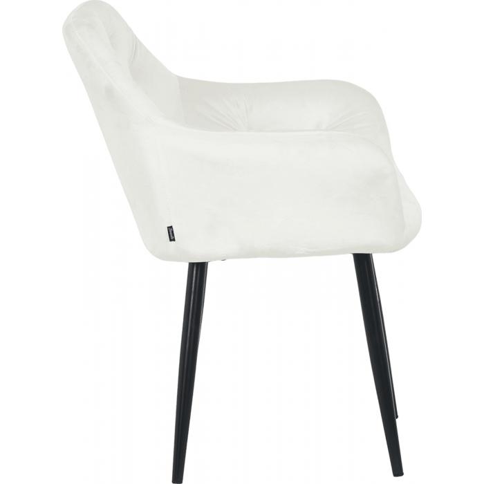2er Set Esszimmersthle HLO-CP18 Samt ~ creme