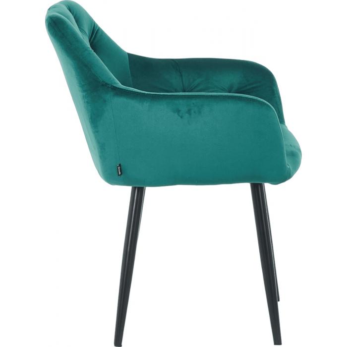 2er Set Esszimmersthle HLO-CP18 Samt ~ dunkelgrn