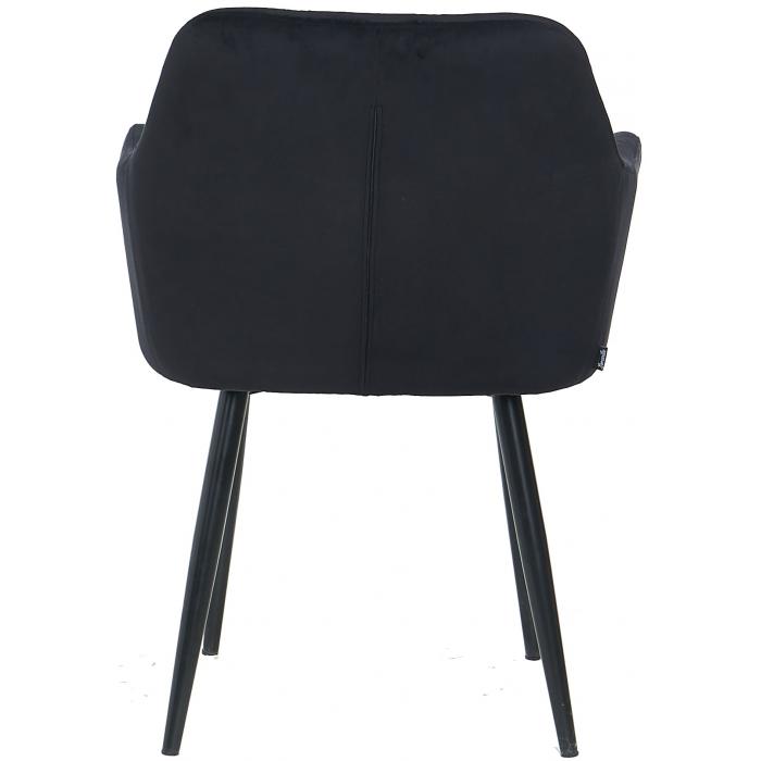 2er Set Esszimmersthle HLO-CP18 Samt ~ schwarz