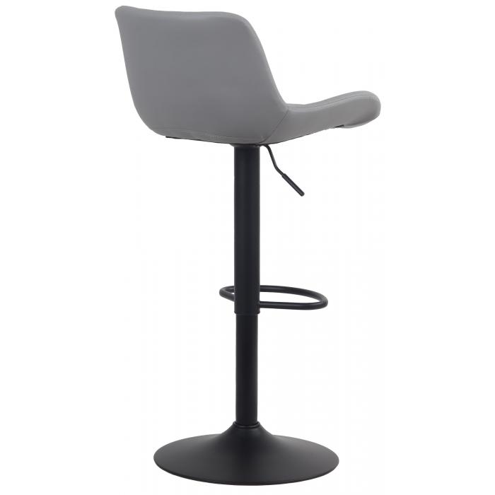 Barhocker HLO-CP297 Kunstleder ~ grau
