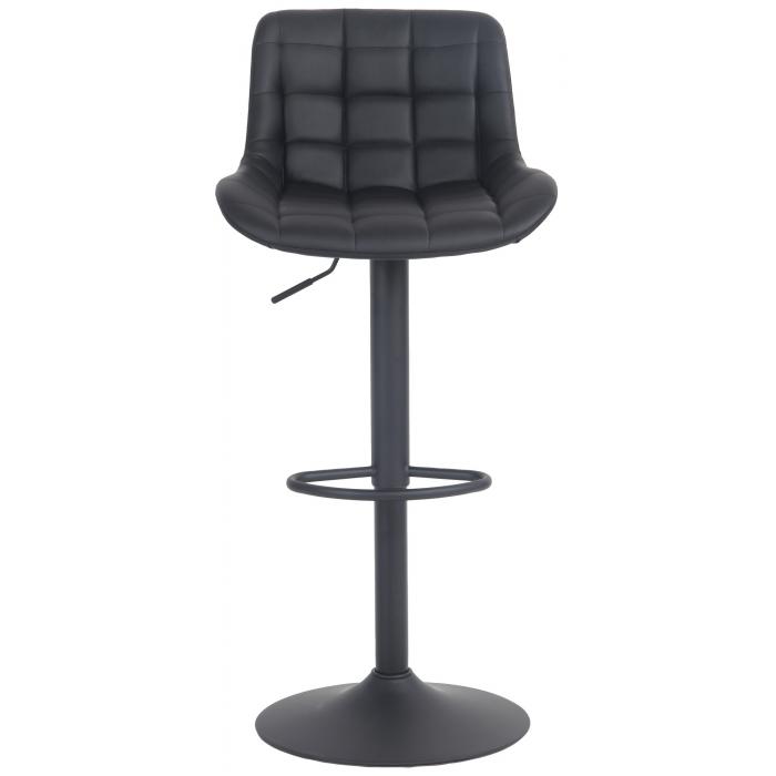 2er Set Barhocker HLO-CP297 Kunstleder ~ schwarz