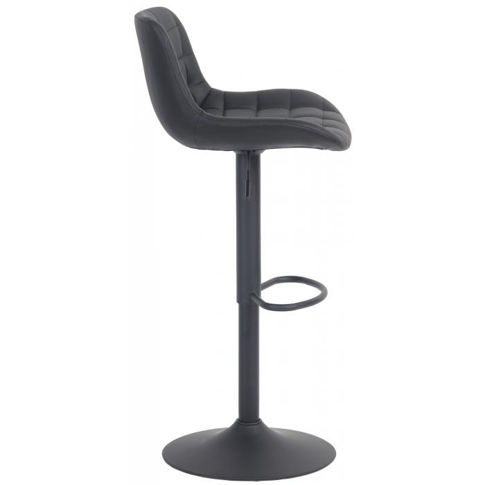 2er Set Barhocker HLO-CP297 Kunstleder ~ schwarz
