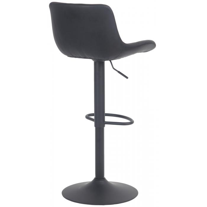 2er Set Barhocker HLO-CP297 Kunstleder ~ schwarz