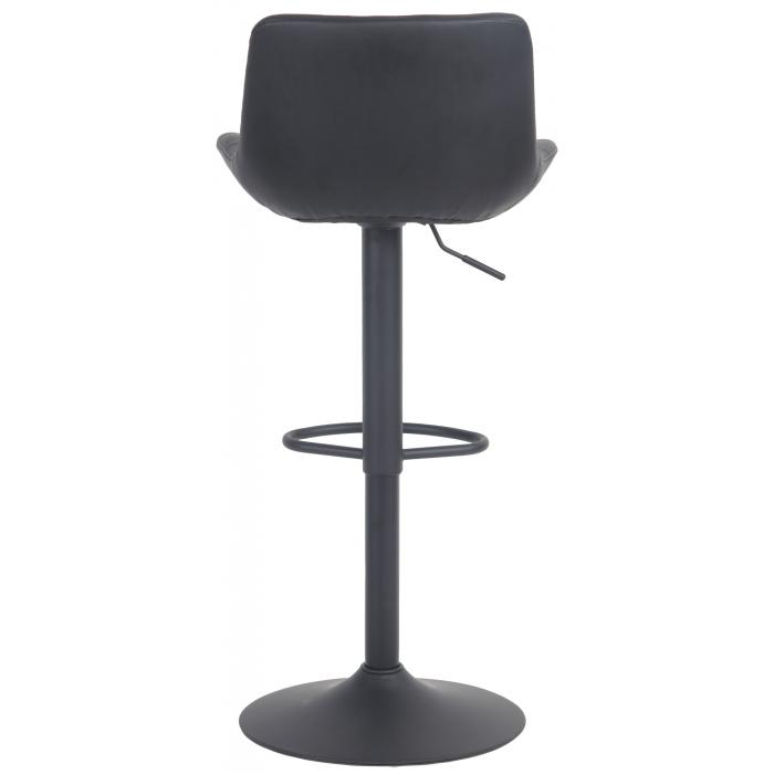 2er Set Barhocker HLO-CP297 Kunstleder ~ schwarz