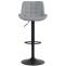 2er Set Barhocker HLO-CP297 Kunstleder ~ grau