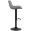 2er Set Barhocker HLO-CP297 Kunstleder ~ grau
