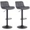 2er Set Barhocker HLO-CP298 Samt ~ dunkelgrau