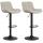2er Set Barhocker HLO-CP299 Stoff ~ taupe