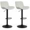 2er Set Barhocker HLO-CP299 Stoff ~ creme