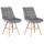 2er Set Sthle HLO-CP30 Samt ~ grau