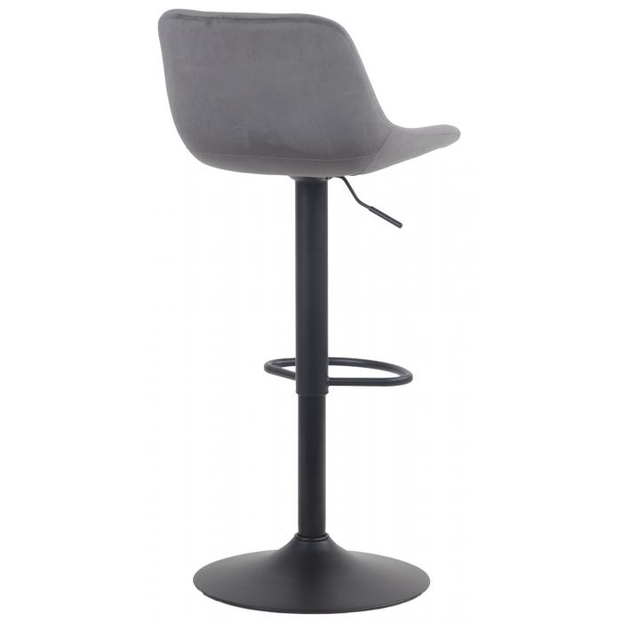 Barhocker HLO-CP273 Samt ~ dunkelgrau