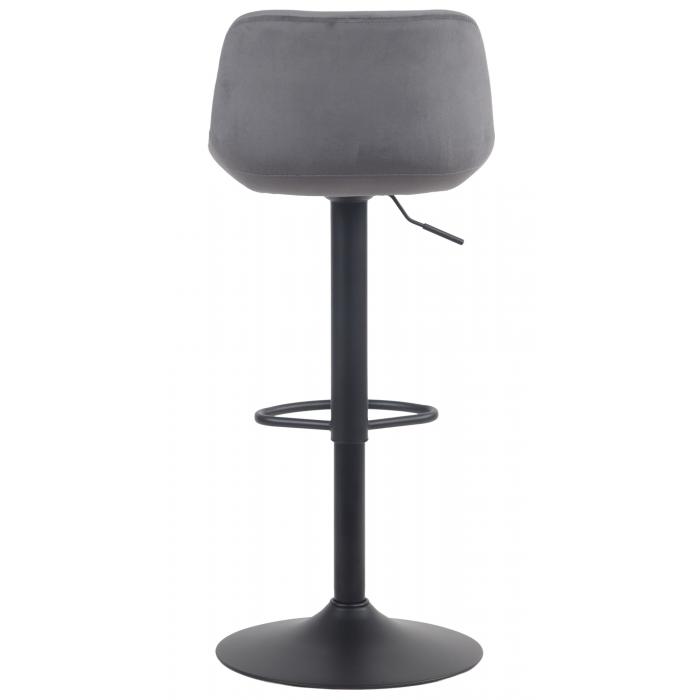 Barhocker HLO-CP273 Samt ~ dunkelgrau