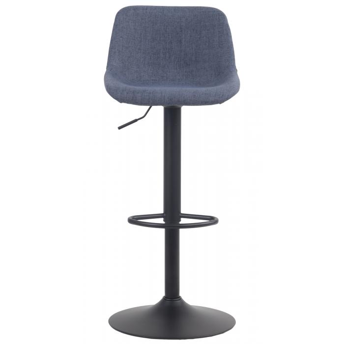 2er Set Barhocker HLO-CP274 Stoff ~ blau